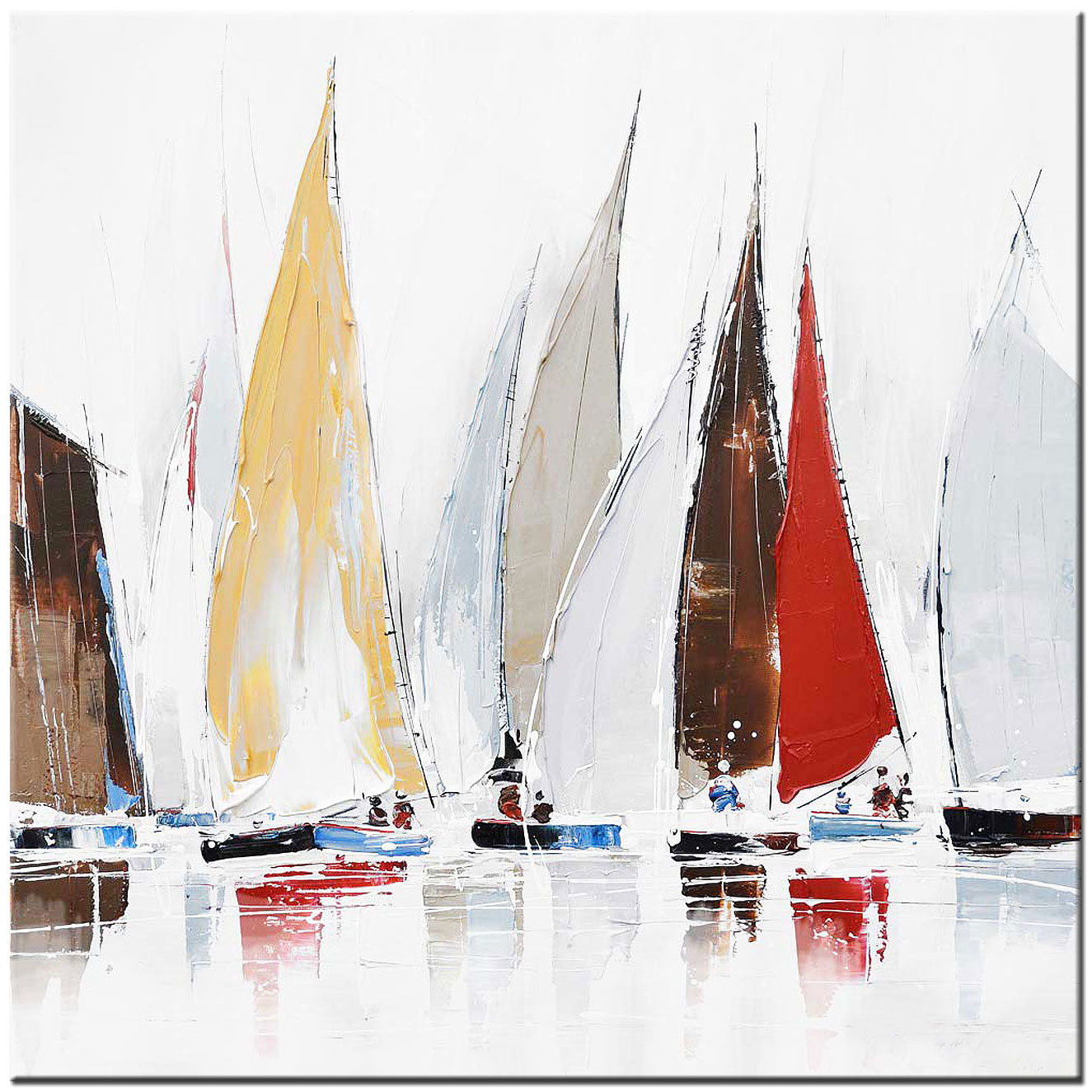 Zeil Race modern schilderij 100x100cm