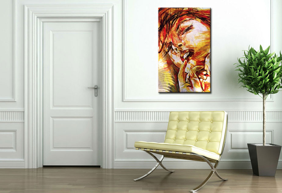 Vrouwen schilderij Vurige Emotie 80x120cm - Afbeelding 2