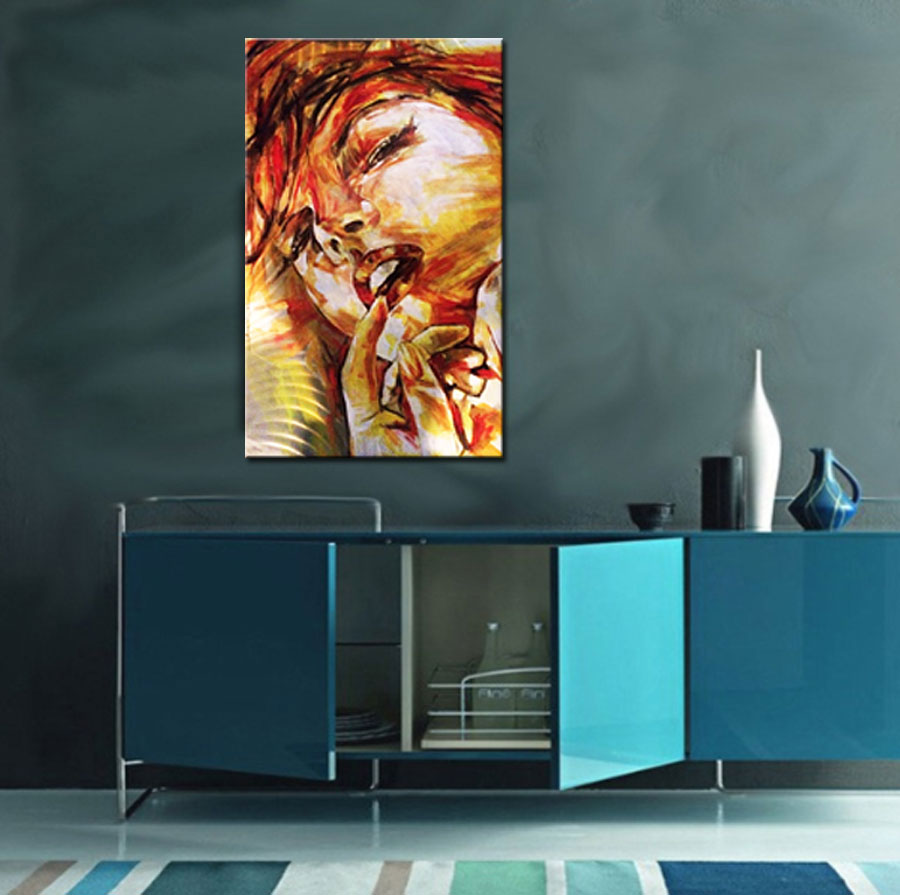 Vrouwen schilderij Vurige Emotie 80x120cm - Afbeelding 3