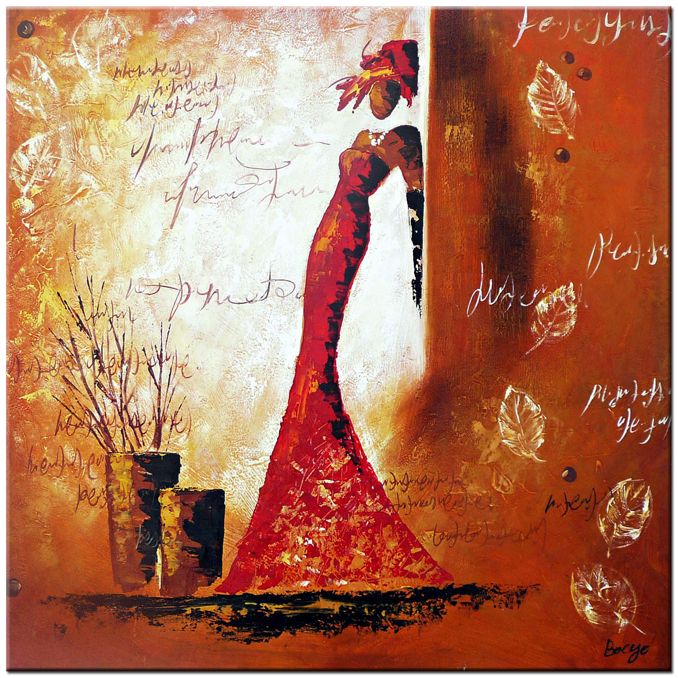 Malika Afrikaanse Dame schilderij