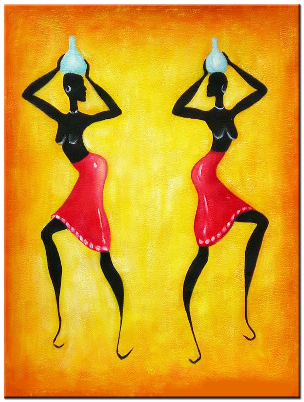 African Dance modern Afrika schilderij 90x120cm