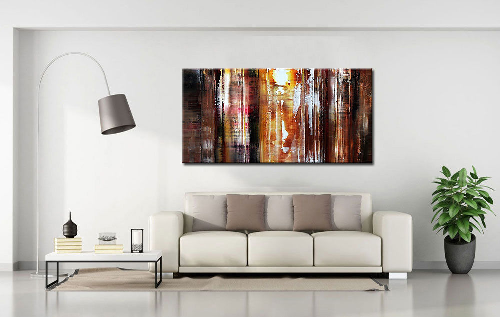 Abstract schilderij Licht en Schaduw 180x90cm - Afbeelding 3