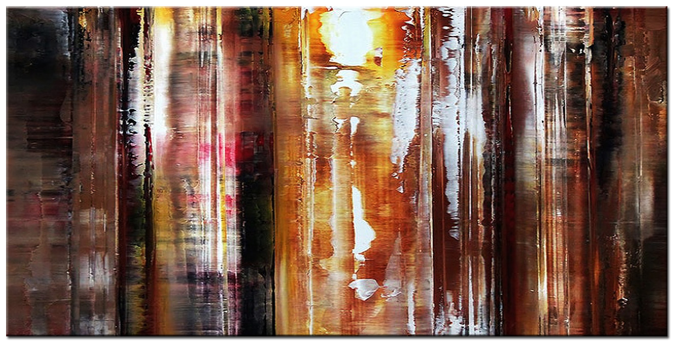 Abstract schilderij Licht en Schaduw 180x90cm
