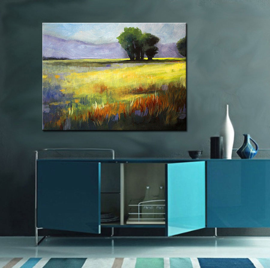 Landschap modern schilderij 120x90cm - Afbeelding 4