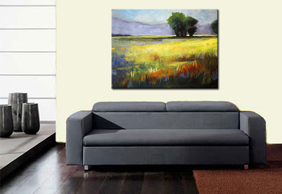 Landschap modern schilderij 120x90cm - Afbeelding 2