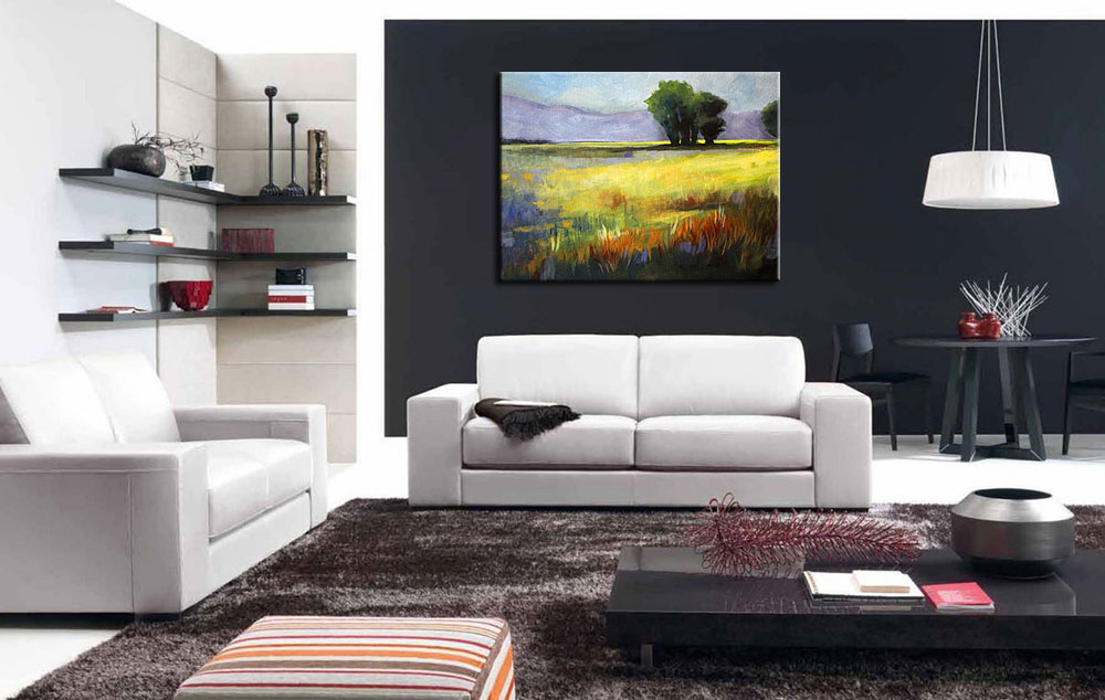 Landschap modern schilderij 120x90cm - Afbeelding 3