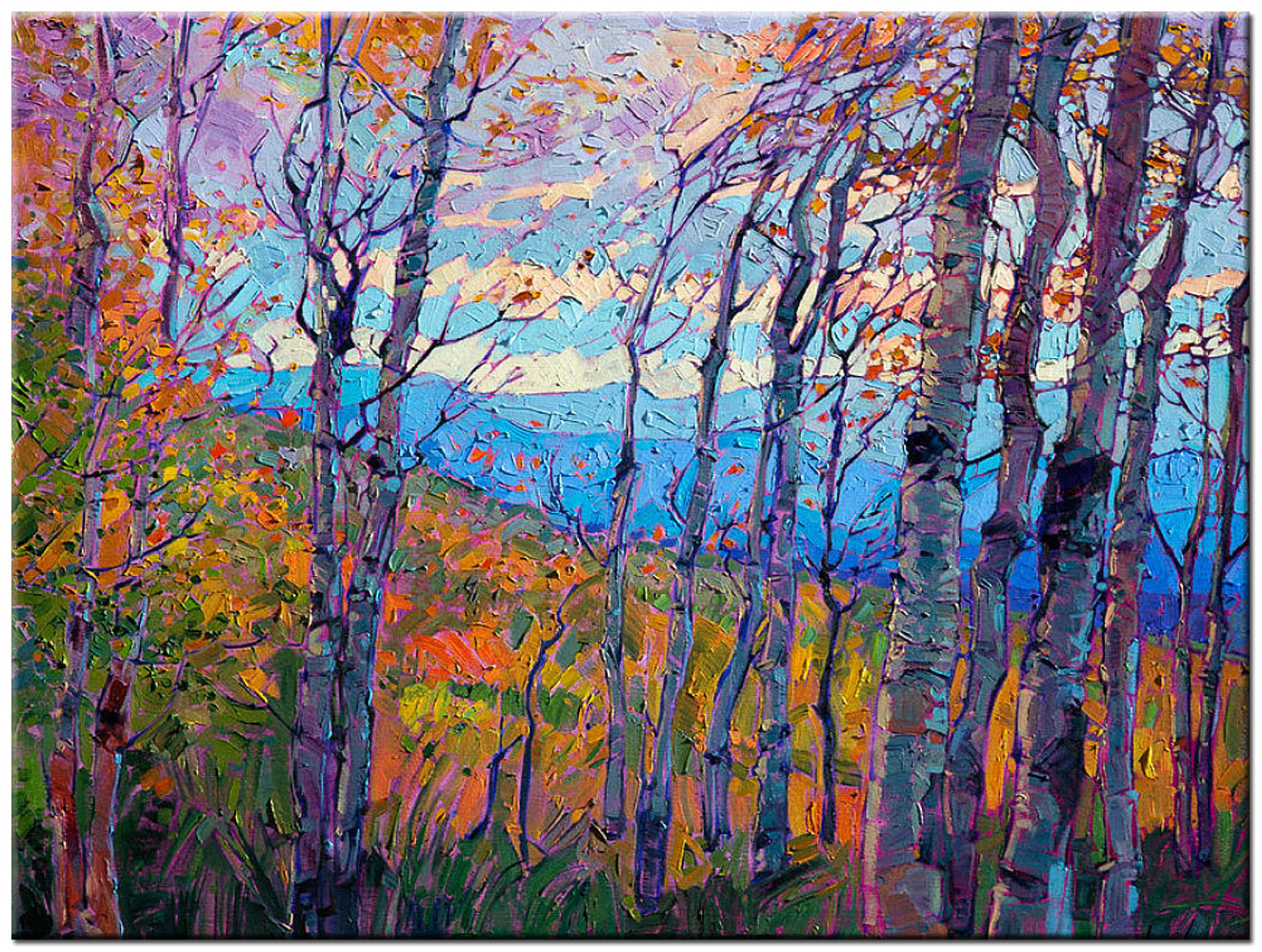 Trees and Wind modern schilderij 120x90cm