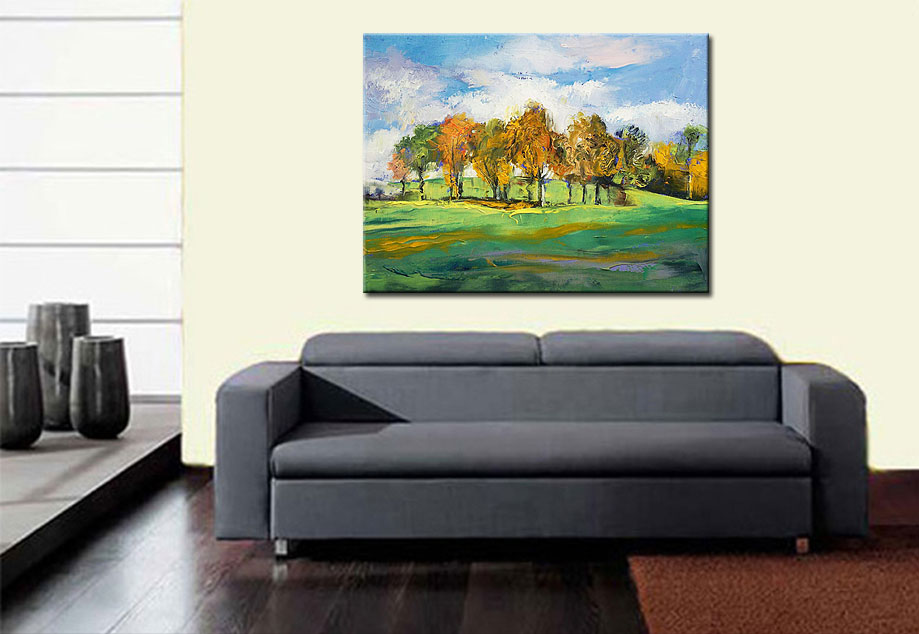 Landschap modern schilderij 120x90cm - Afbeelding 2