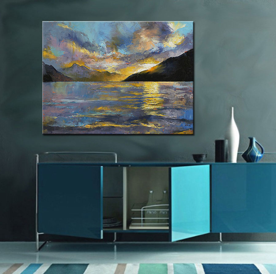 Zee Inham modern schilderij 120x90cm - Afbeelding 4