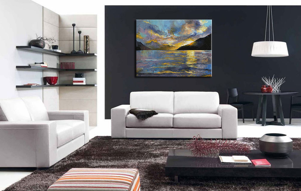 Zee Inham modern schilderij 120x90cm - Afbeelding 3