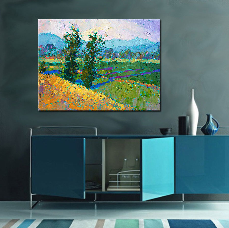 Bomen en Planten modern schilderij 120x90cm - Afbeelding 4