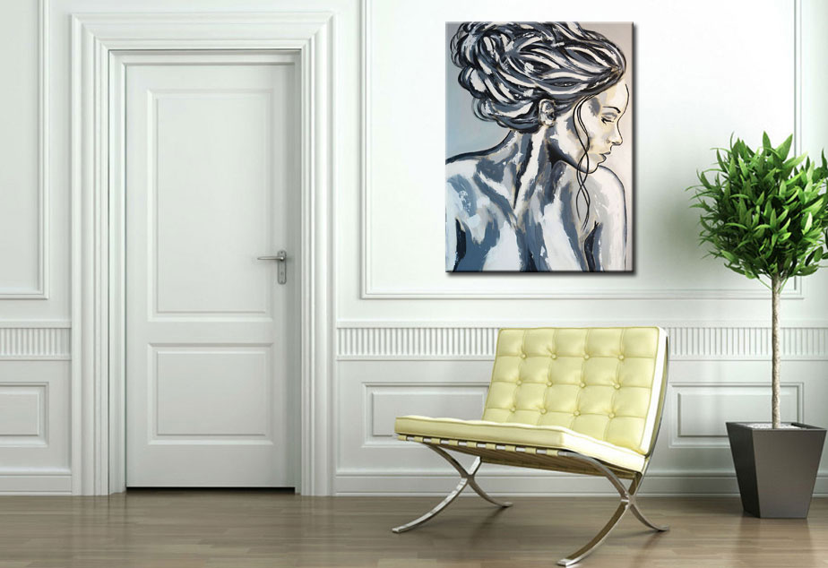 Vrouwen schilderij Stijlvolle Rust 90x120cm - Afbeelding 2