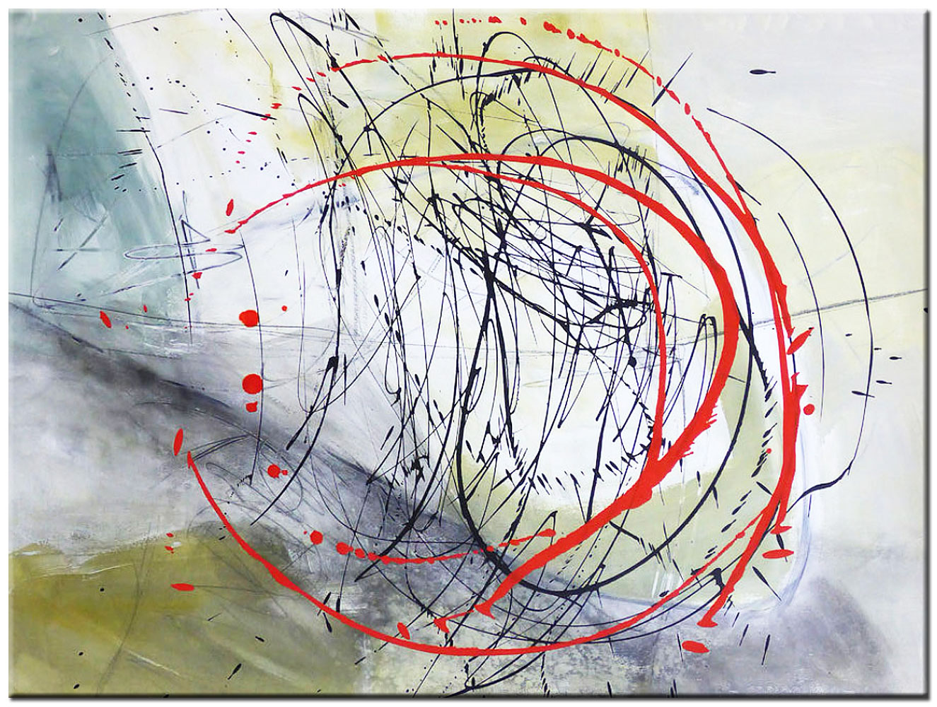 Broken Circles abstract modern schilderij 120x90cm