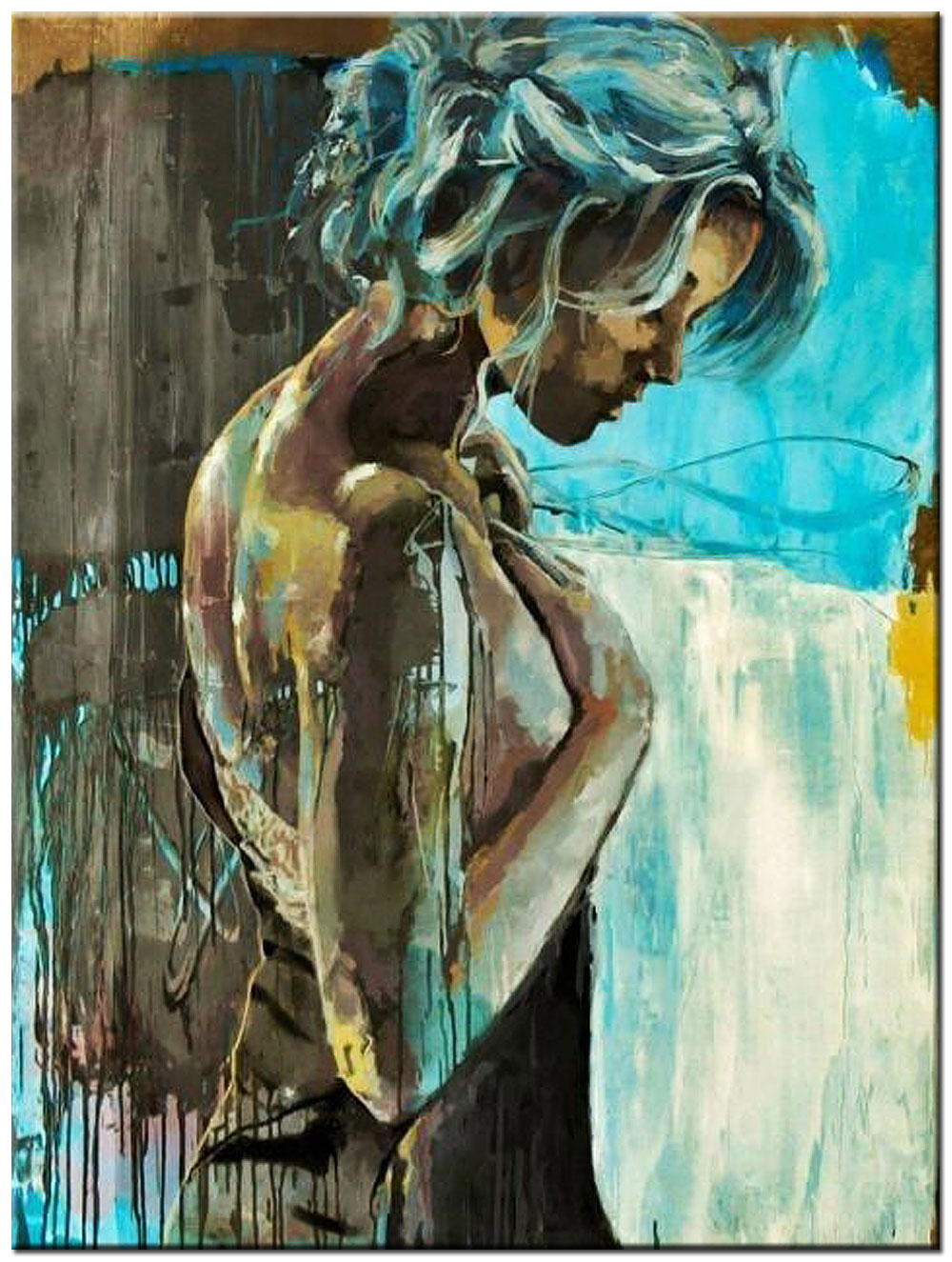 Naomi modern erotisch schilderij