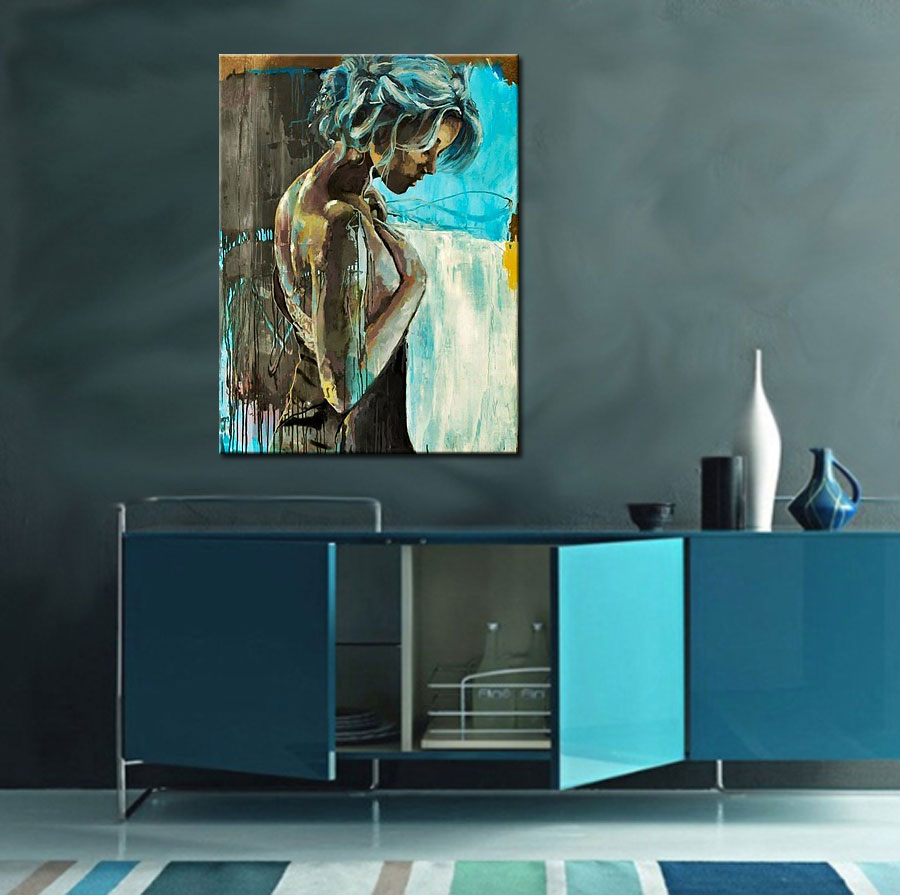Naomi modern erotisch schilderij 90x120cm - Afbeelding 4