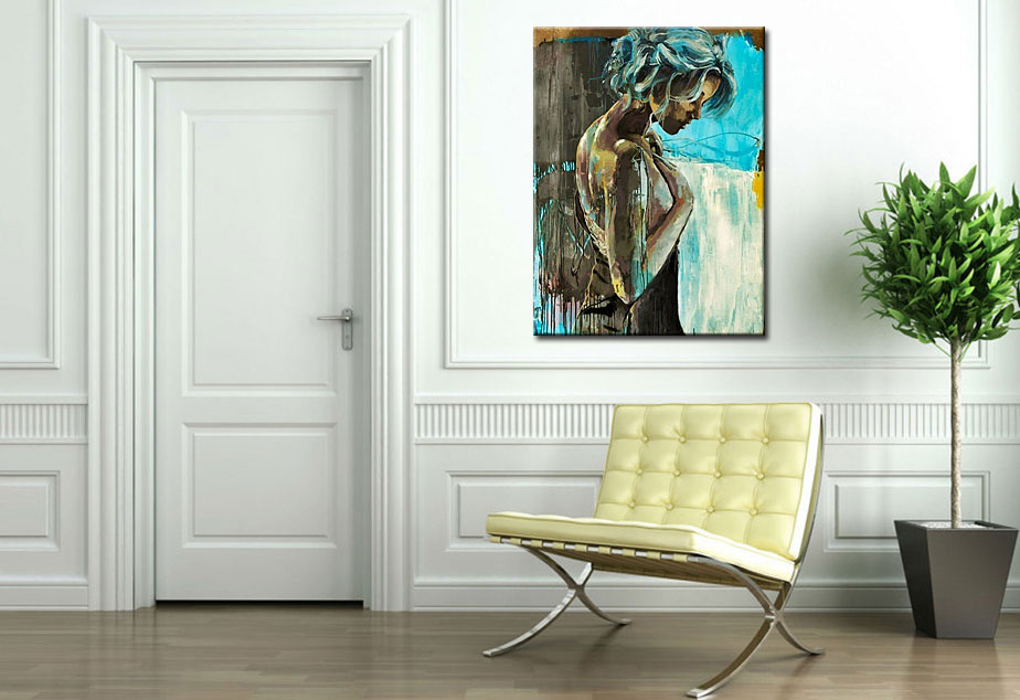 Naomi modern erotisch schilderij 90x120cm - Afbeelding 2