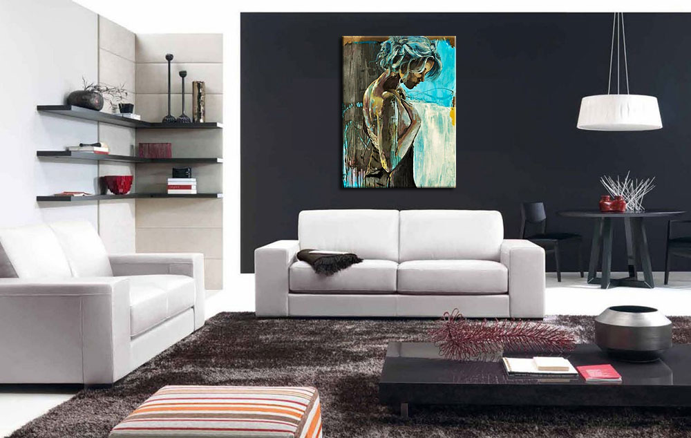 Naomi modern erotisch schilderij 90x120cm - Afbeelding 3