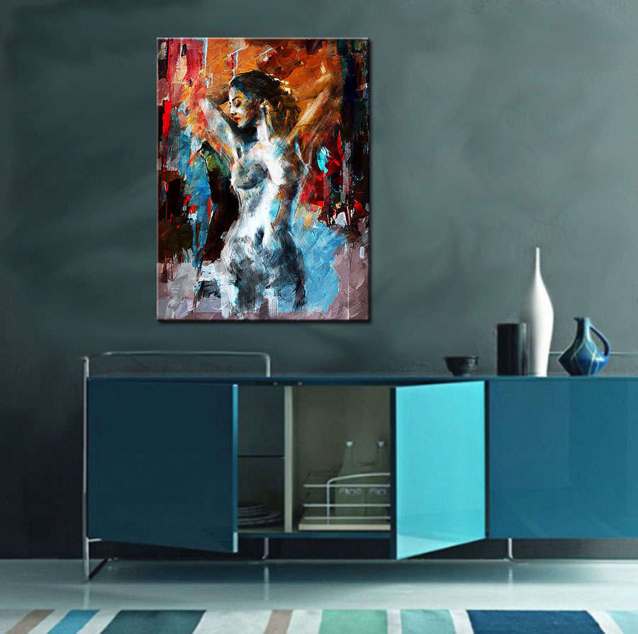 Sofia erotisch schilderij 90x120cm - Afbeelding 4