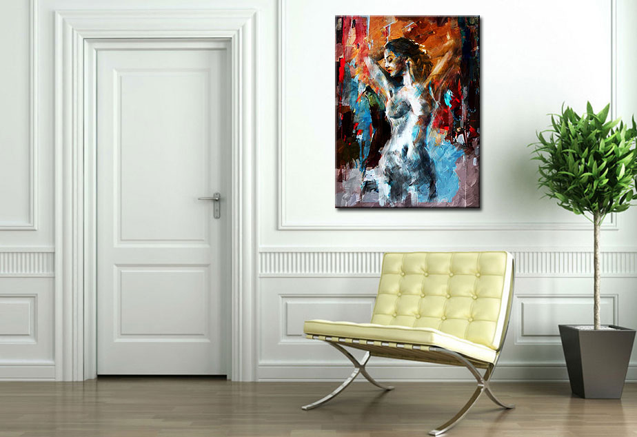 Sofia erotisch schilderij 90x120cm - Afbeelding 2