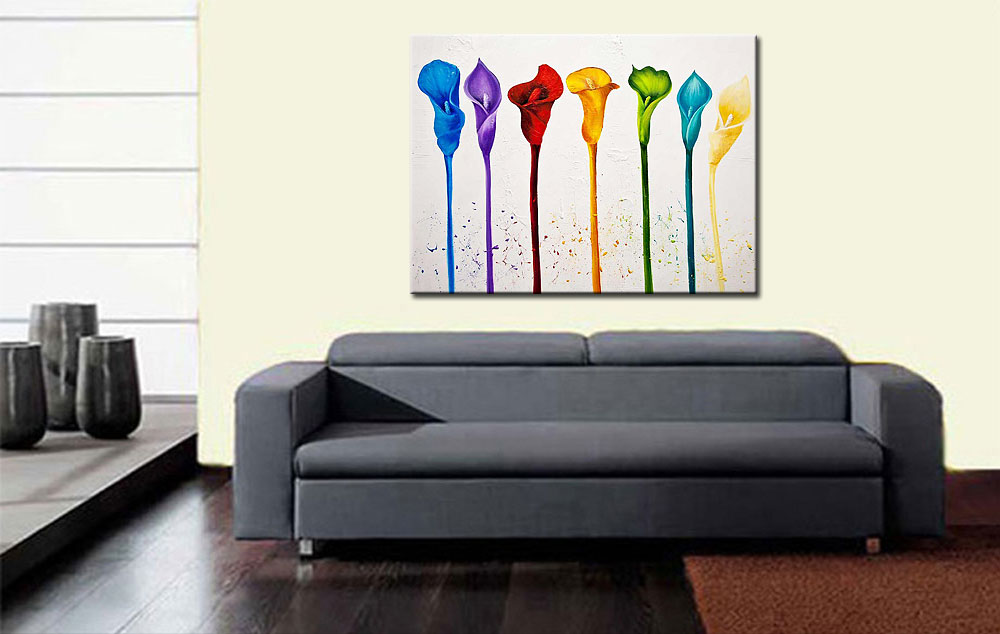 Bloemen schilderij Seven Flowers 120x90cm - Afbeelding 4