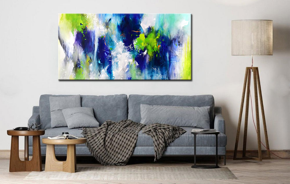 Abstract schilderij Diepte en licht 180x90cm - Afbeelding 4