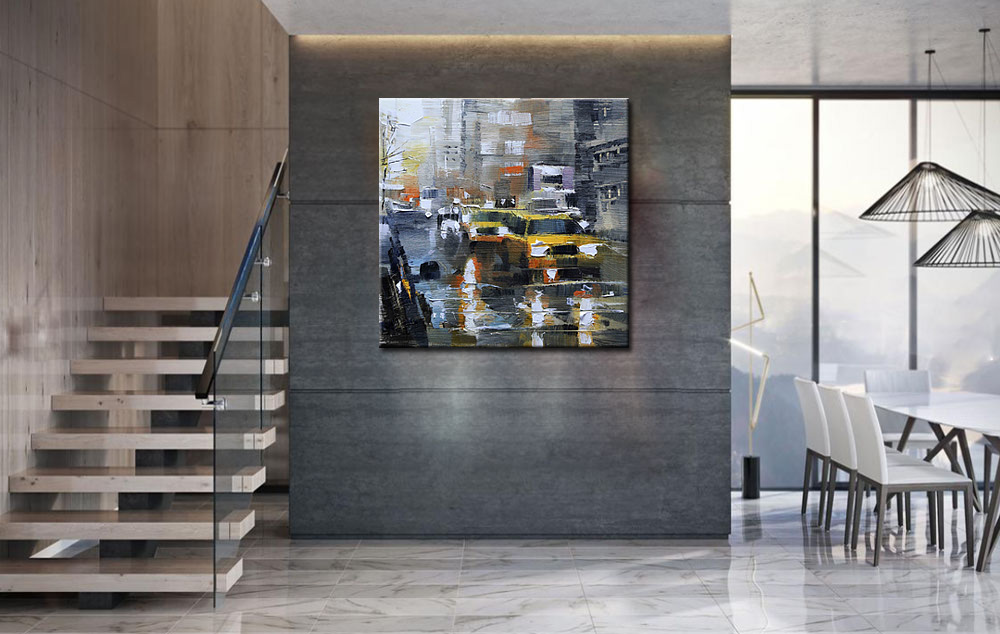 New York Taxi modern schilderij - Afbeelding 3