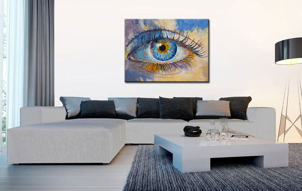 Blue Eye modern schilderij 120x90cm - Afbeelding 4