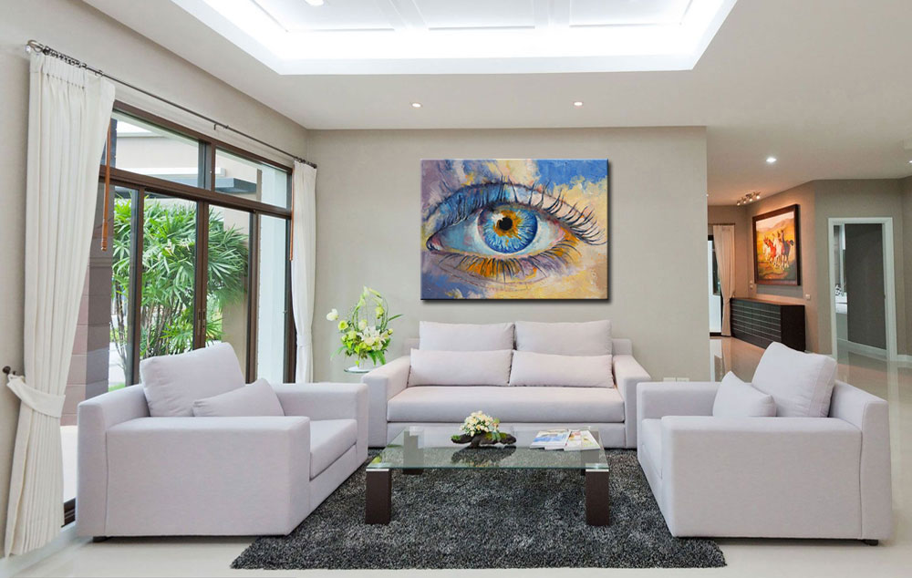 Blue Eye modern schilderij 120x90cm - Afbeelding 2