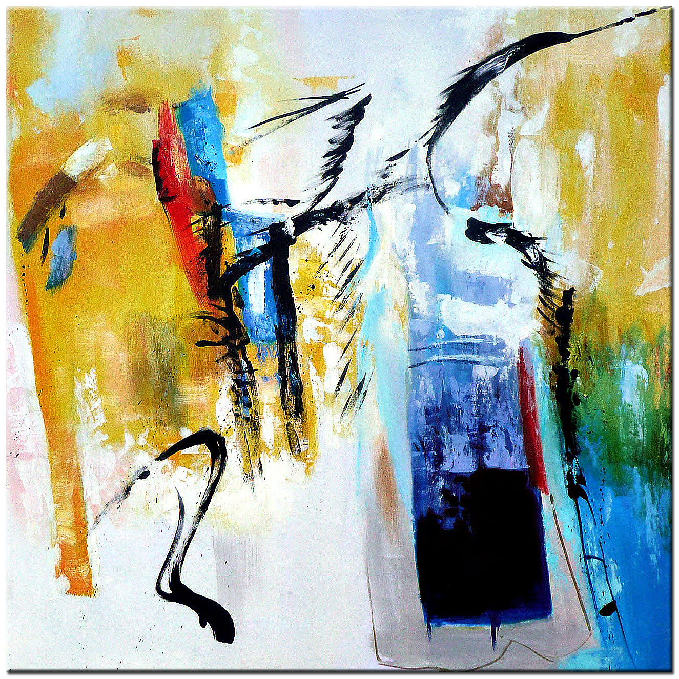 Something abstract modern schilderij 100x100cm