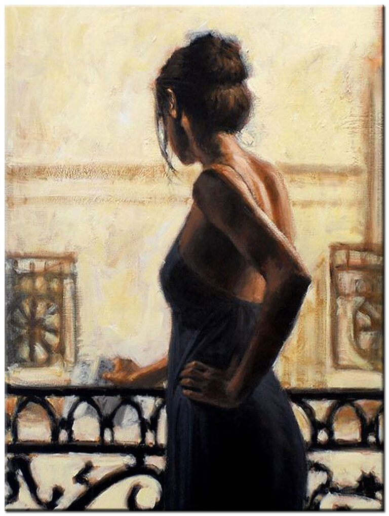 vrouw modern schilderij
