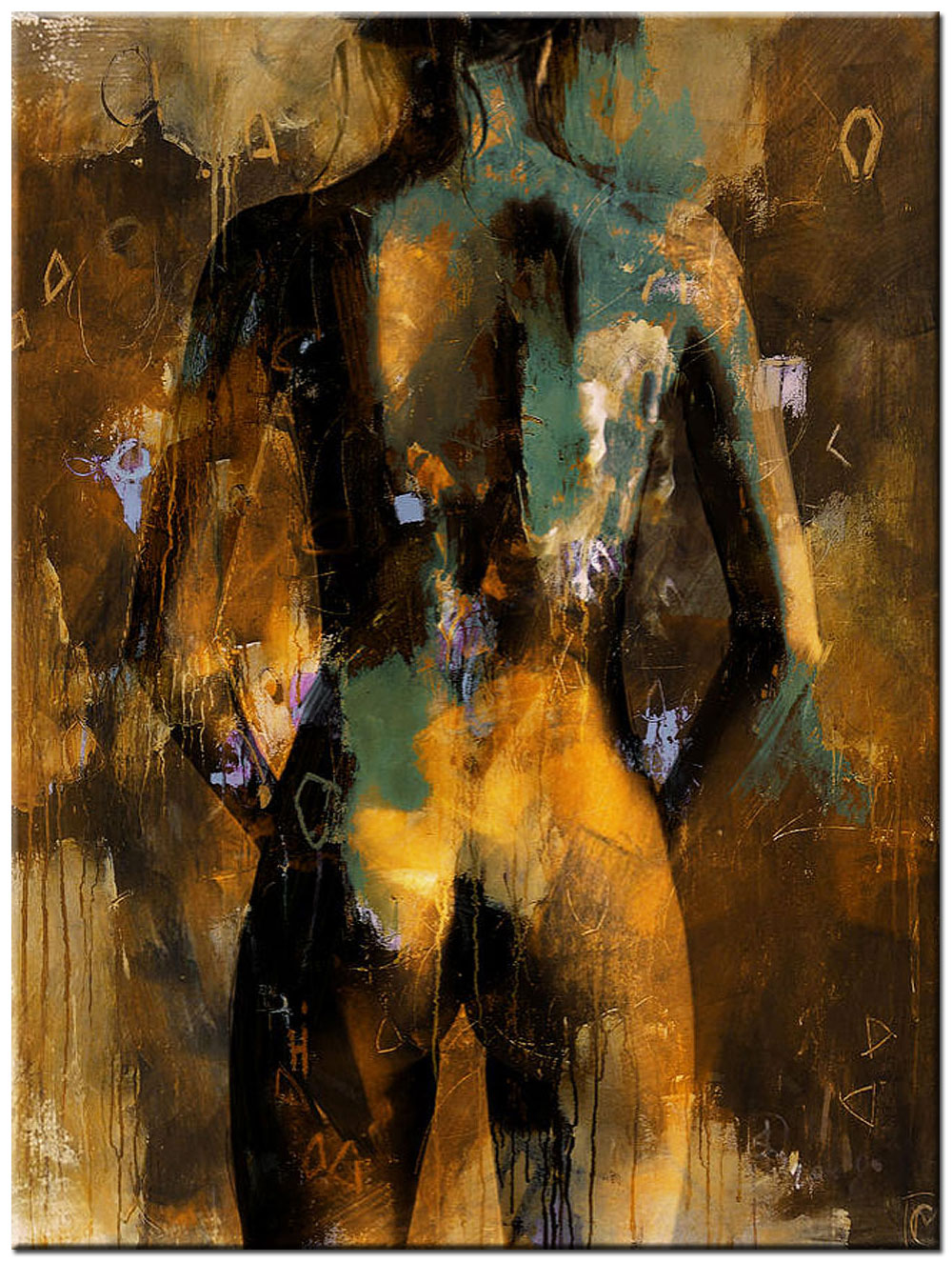 Erotic modern erotisch schilderij 90x120cm