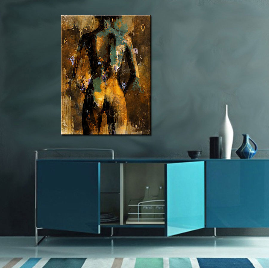 Erotic modern erotisch schilderij 90x120cm - Afbeelding 4