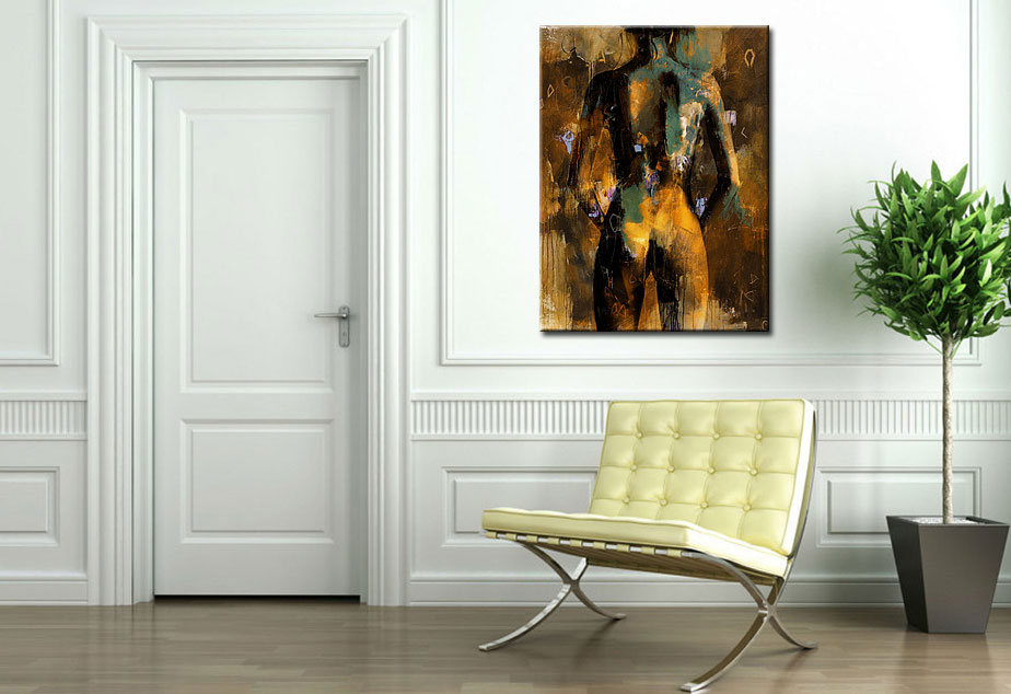 Erotic modern erotisch schilderij 90x120cm - Afbeelding 2