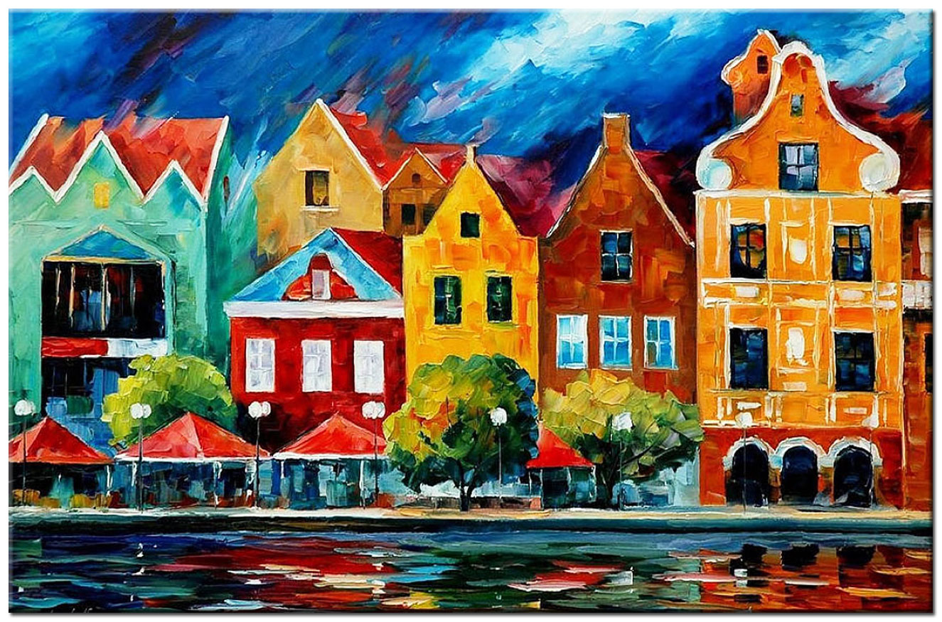 Curaçao modern schilderij 120x80cm