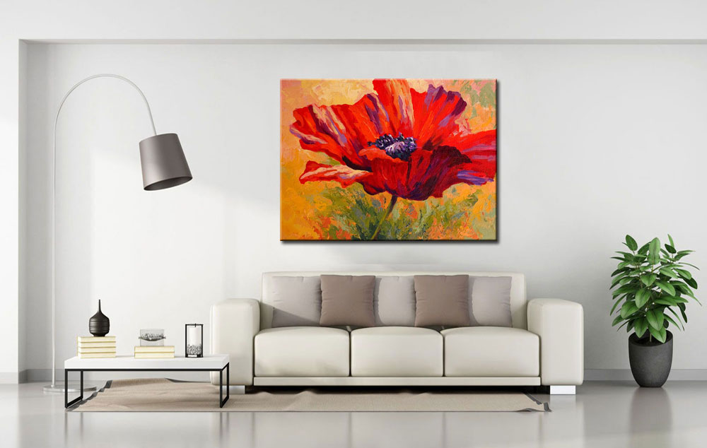 Bloemen schilderij Kleurrijke Klaproos 120x90cm - Afbeelding 4