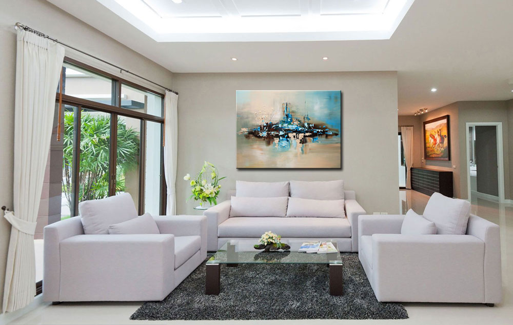 Enchanté abstract schilderij 120x90cm - Afbeelding 4