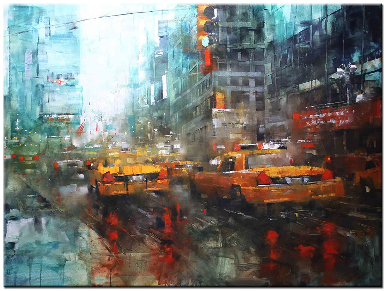 Green Light New York modern schilderij 120x90cm