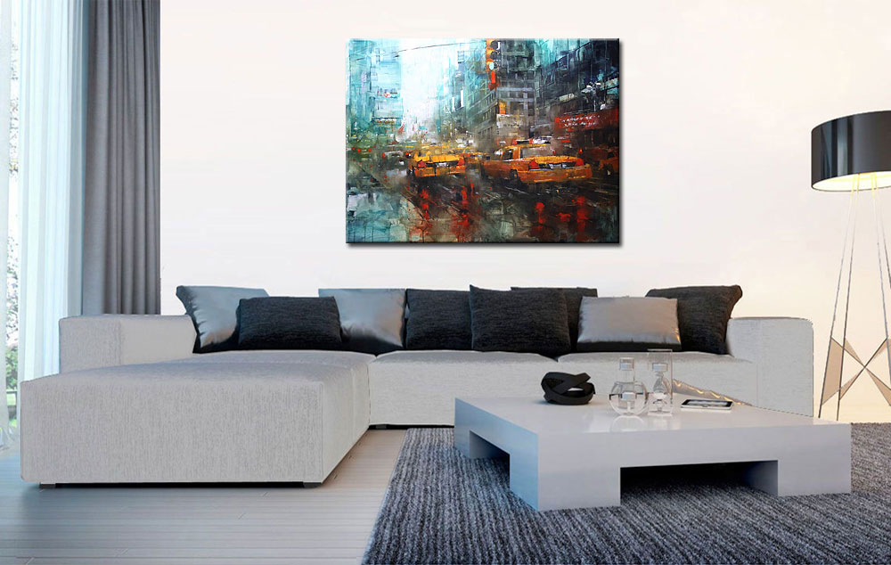 Green Light New York modern schilderij 120x90cm - Afbeelding 3