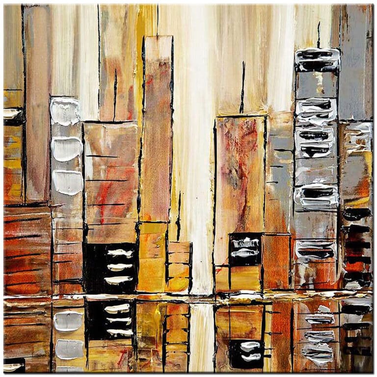 Wolkenkrabbers modern schilderij