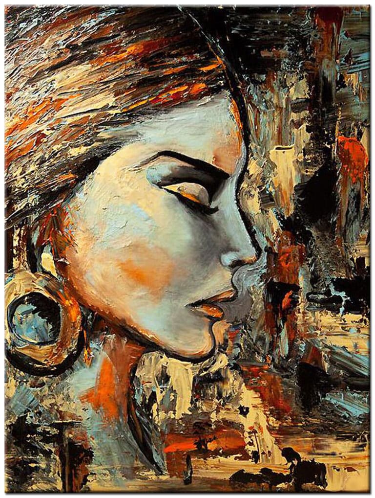 Geef uw interieur meer diepte en elegantie met dit stijlvol vrouwen schilderij: Vrouwen schilderij Bronze Beauty.