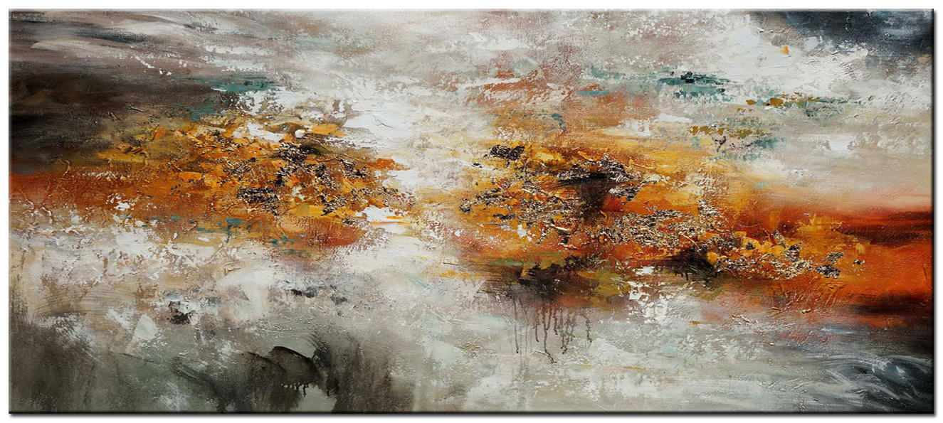 Tussen Twee Donkers abstract schilderij 160x70cm