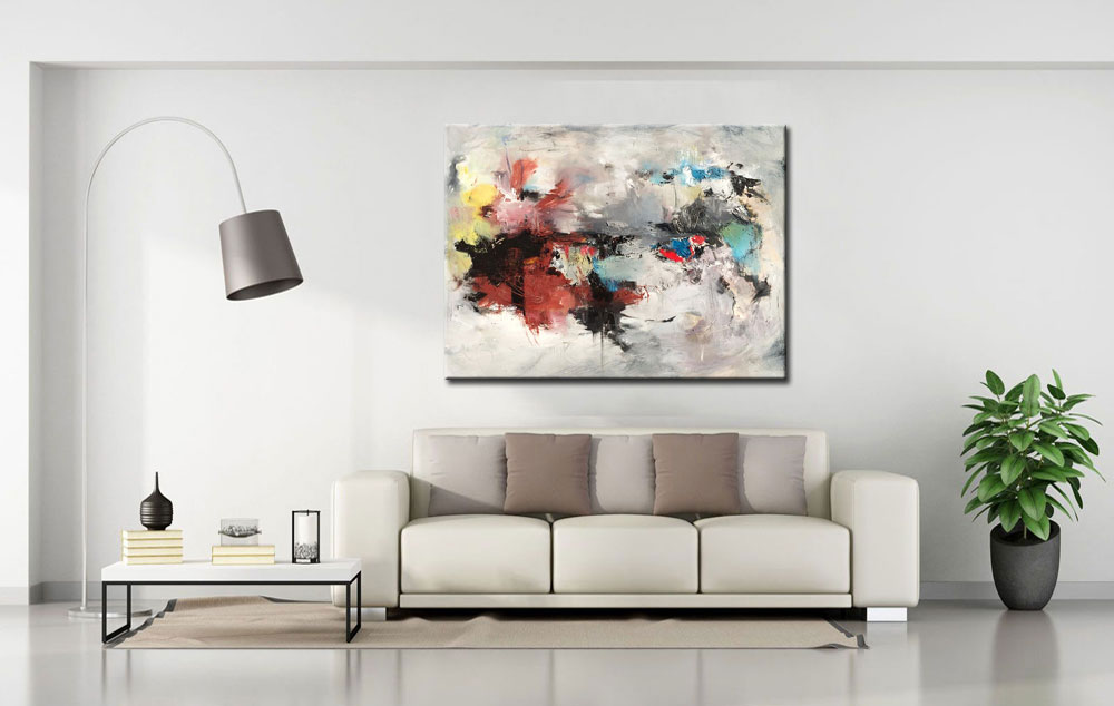 Coolness abstract modern schilderij 120x90cm - Afbeelding 4