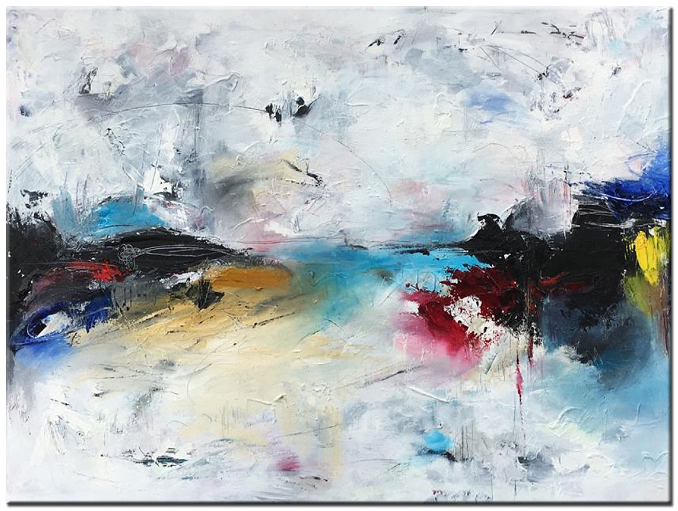 Nuvoloso abstract modern schilderij 120x90cm