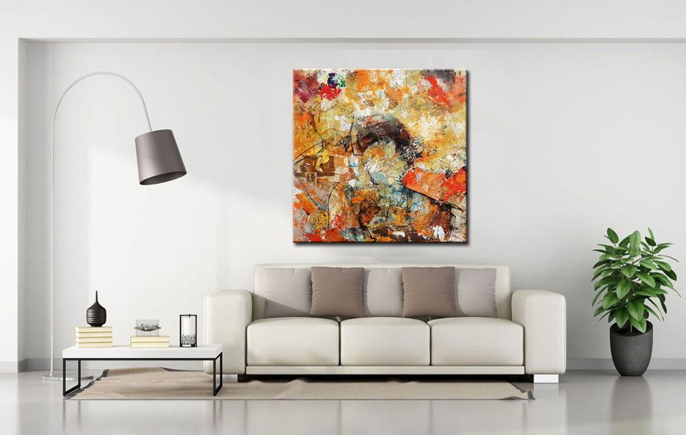 Samen modern schilderij 100x100cm - Afbeelding 2