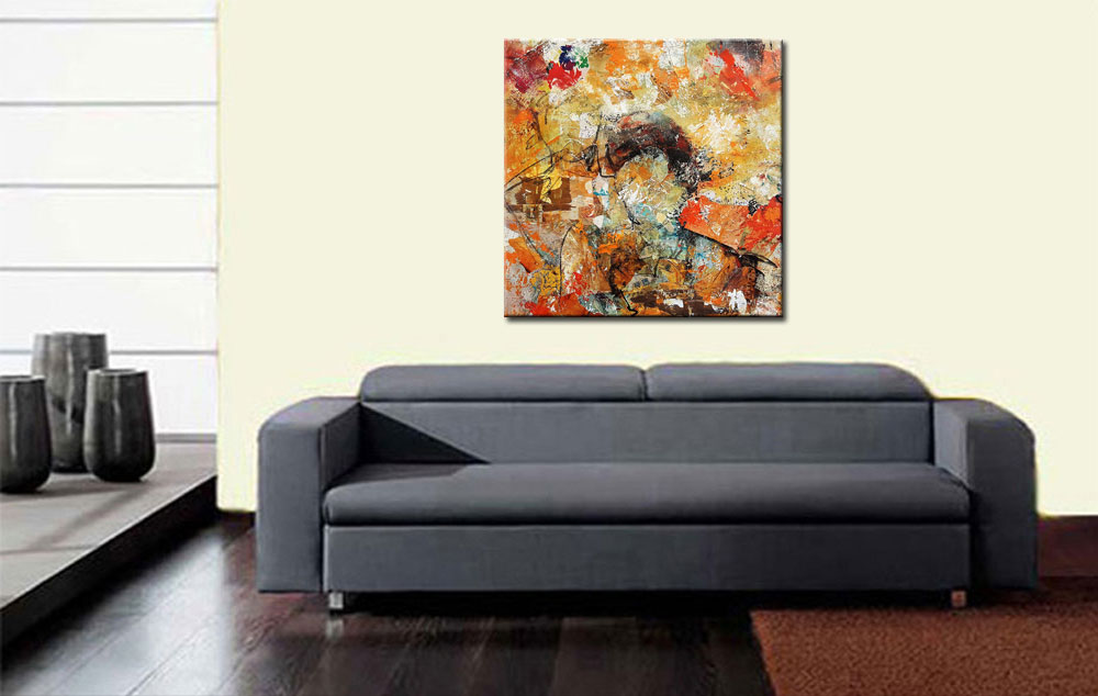 Samen modern schilderij 100x100cm - Afbeelding 4