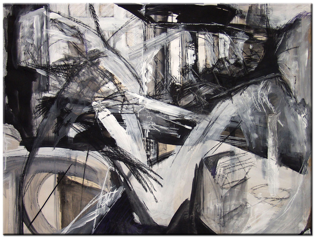 Confusion abstract schilderij 120x90cm