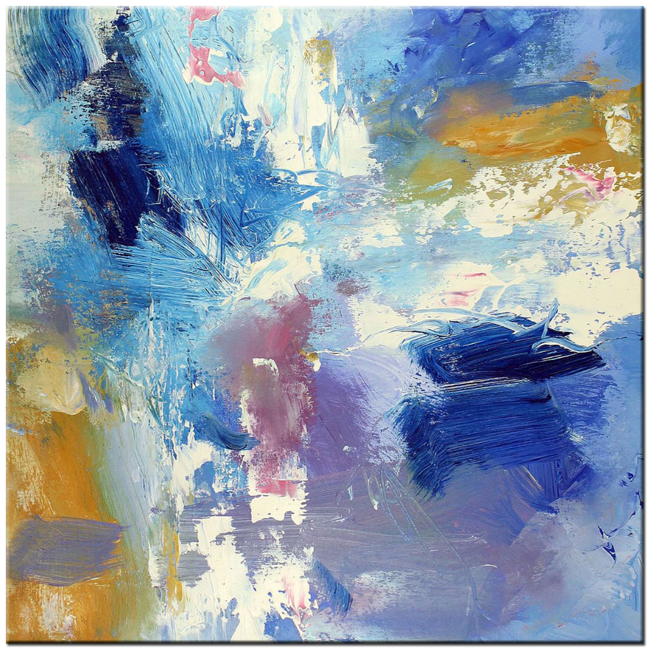 Luchtspiegeling abstract schilderij 100x100cm