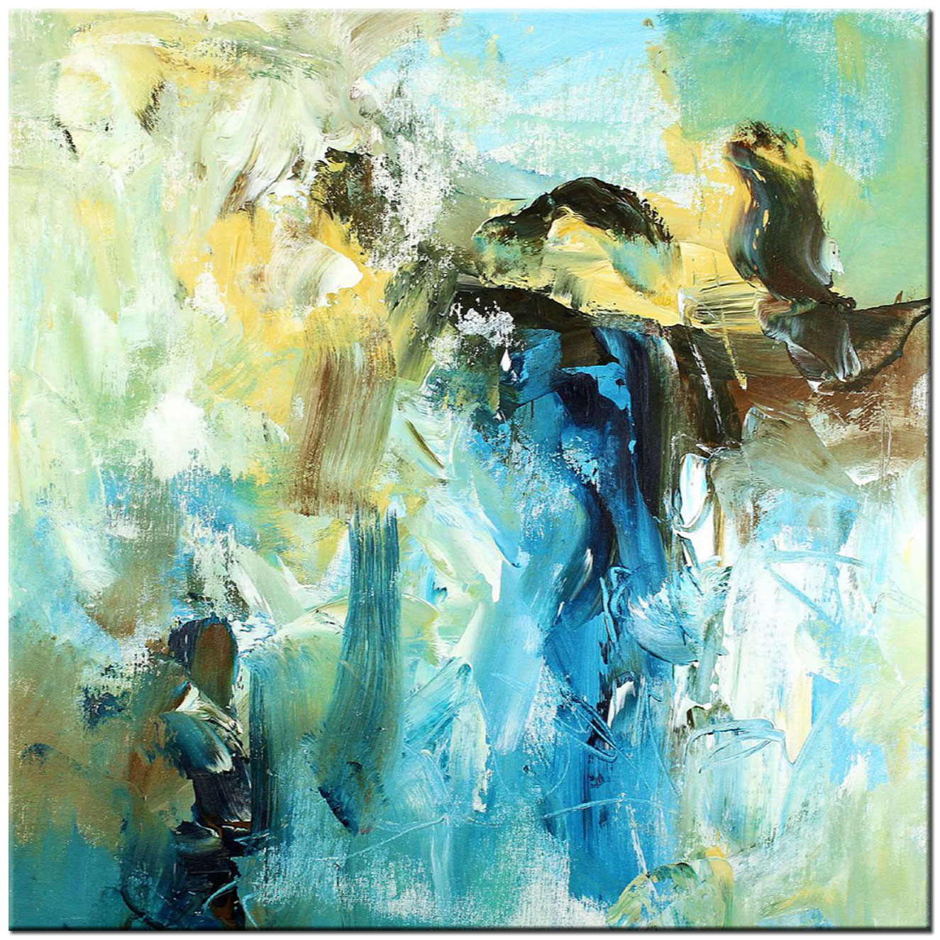 Abrumador abstract schilderij 100x100cm