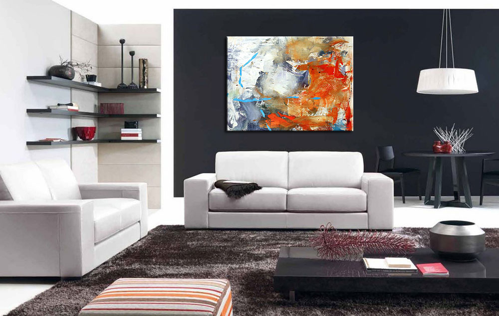 Calor de Hielo abstract modern schilderij 120x90cm - Afbeelding 3