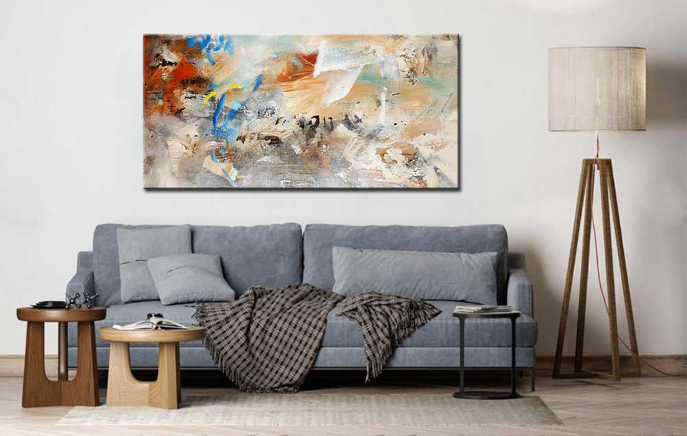 Abstract schilderij Desert Breeze 180x90cm - Afbeelding 3